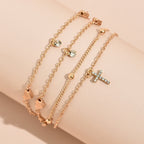Éclat Cross Layered Anklet